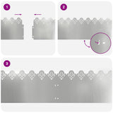 Lawn Edgings 10 pcs Silver 103 x 0.05 x 22 cm Galvanised Steel 874759