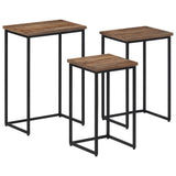 Nesting Coffee Tables 3 pcs Solid Wood Teak 358534