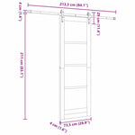 Sliding Door Manual ORKDAL White 73.5 x 211 cm Wood and metal 3332466