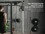 Home Gym Machine, Multifunctional Gym Equipment with High and Low Pulleys, Pull Up Bar, 15-Position T3398P349230
