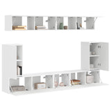 TV Cabinet Set Wall-mounted 5 pcs White Engineered Wood 3409087
