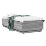 Bed Frame Grey Sonoma 80 x 200 cm Engineered Wood 3429657