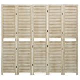 5-Panel Room Divider 175x165 cm Solid Wood Paulownia 338580