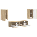 TV Cabinet Set 4 pcs Sonoma Oak Engineered Wood 3409152
