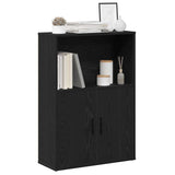 Bookcase Black Oak 60x24x85 cm Engineered Wood 860410