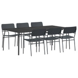 Dining Set 7 pcs Anthracite Steel 3422864