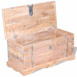Storage Chest Brown Solid Acacia wood Medium Storage Chest 244053