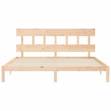 Bed Frame without Mattress Super King Size Solid Wood Pine 3193611