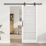 Sliding Door ORKDAL White and Black 83 x 202 cm 3332194
