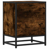 Bedside Cabinets 2 pcs Smoked Oak 40x31x50 cm Engineered Wood and Metal 848704
