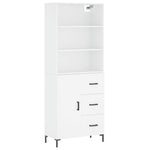 Highboard White 69.5x34x180 cm Engineered Wood 3189445