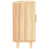 Sideboard Brown 105x30x60 cm Solid Wood Pine and Natural Rattan 345641