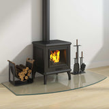 Fireplace Glass Plate Transparent 120 x 60 cm Glass 353879
