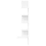 Wall Corner Shelf White 32x32x127,5 cm Engineered Wood 860517