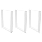 Dining Table Legs V-Shape 3 pcs White 90x cm Steel 4012669