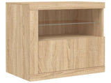 Sideboard with LED Lights Sonoma Oak 162x37x67 cm 3209032