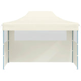 Professional Folding Party Tent with 3 Sidewalls 3x4 m Steel Cream 48893