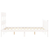 Bed Frame without Mattress White 120x200 cm Solid Wood Pine 3193267