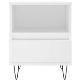 Bedside Cabinet White 40x35x50 cm Engineered Wood 830620