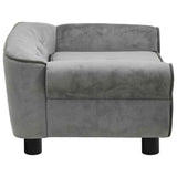 171039 Dog Sofa Dark Grey 72x45x30 cm Plush