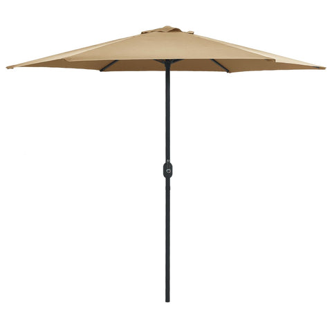 ZNTS Garden Parasol with Aluminium Pole 270x246 cm Taupe 47347