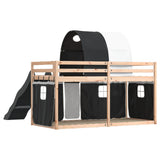 Bunk Bed without Mattress with Slide White and Black 80x200 cm 3284143