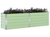 Planter Pastel Green 195 x 50 x 77 cm Galvanised Steel 42018257