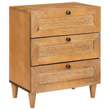 Bedside Cabinet Light Brown 50 x 33 x 62 cm Solid Acacia wood 4018089