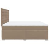 Box Spring Bed with Mattress Cappuccino 200x200 cm Faux Leather 3290739