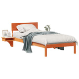 Bed Frame with Headboard Wax Brown 80 x 200 cm Solid Pine Wood 873468
