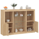 Sideboards with LED Lights 3 pcs Sonoma Oak Engineered Wood 3209130