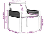 Garden Dining Set 13 pcs Black Poly Rattan 3422837