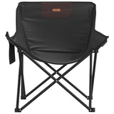 Camping Chairs with Pocket Foldable 2 pcs Black 366548