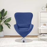 Egg Chair Police Blue 63 x 73 x 90 cm Velvet 42002734