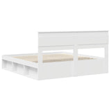 Bed Frame with Headboard White 180 x 200 cm Solid Pine Wood 3409727