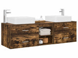 Bathroom Cabinet Set 3 pcs Smoked Oak 49.5 x 41 x 63 cm 3405823