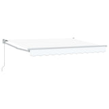 Retractable Awning White 3.5 x 2 m 100% Polyester and Aluminium 3418918