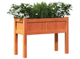 Garden Planters 2 pcs with Legs Wax Brown Solid Wood Pine 837559