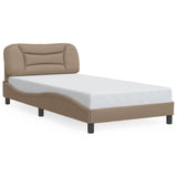 Bed Frame with LED without Mattress "Hvar" Cappuccino 100x200 cm 3213917