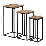 3 Piece Plant Table Set Reclaimed Teak 246088