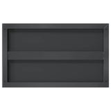 Wall Shelves 2 pcs 50x30 cm Black Stainless Steel 30294