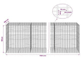 Gabion with 5 mm Wire and 5x10 cm Mesh 700x100x150 cm 3464864