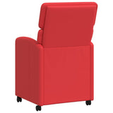 Dining Chairs with Wheels with Wheels 2 pcs Red 58 x 65 x 98 cm 42017888