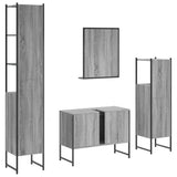 4 Piece Bathroom Cabinet Set Grey Sonoma Engineered Wood 3214362