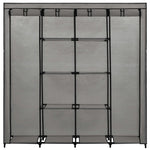 ZNTS Wardrobe with 4 Compartments Grey 175x45x170 cm 282448