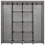 ZNTS Wardrobe with 4 Compartments Grey 175x45x170 cm 282448