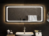 LED Bathroom Mirror Transparent 100 x 60 cm Tempered Glass 42045843