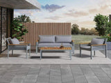 Garden lounge set, garden furniture set with comfortable cushions, double sofa, 2 armchairs and N606P239503E