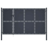 Garden Gate Steel 350x150 cm Anthracite 144538