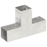 Post Connectors 4 pcs T Shape Galvanised Metal 71x71 mm 145456